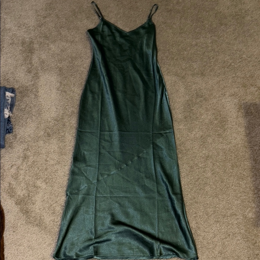 Elegant Green Slip Dress